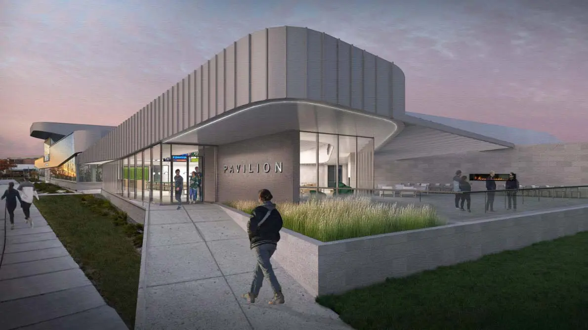 Rendering of outside of Ice Arena